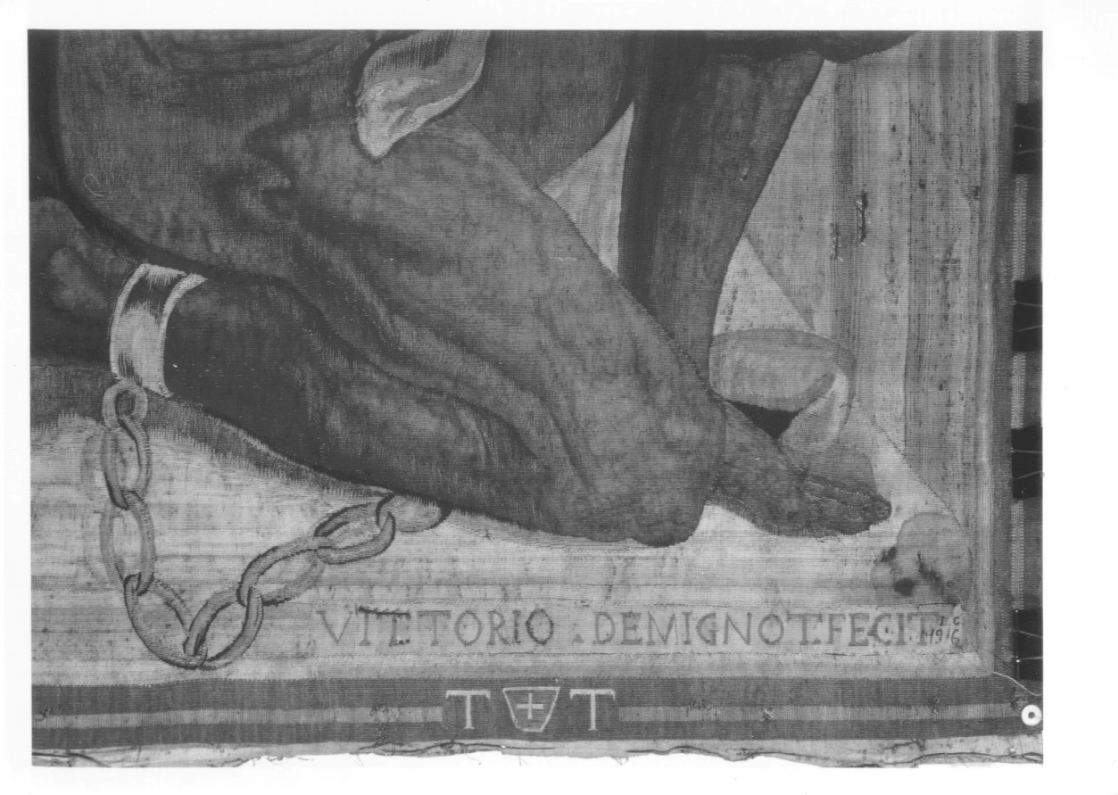 Arazzo - Alessandro Magno taglia il nodo gordiano, Musei Reali, Palazzo Reale, Torino, dettag